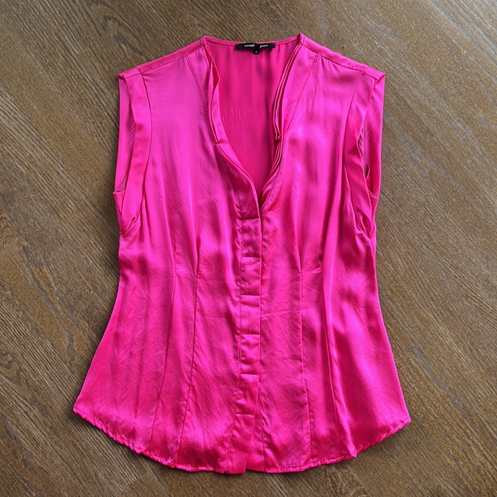 Nanette Lenore Designer silk top fuchsia 4 6 Barbie